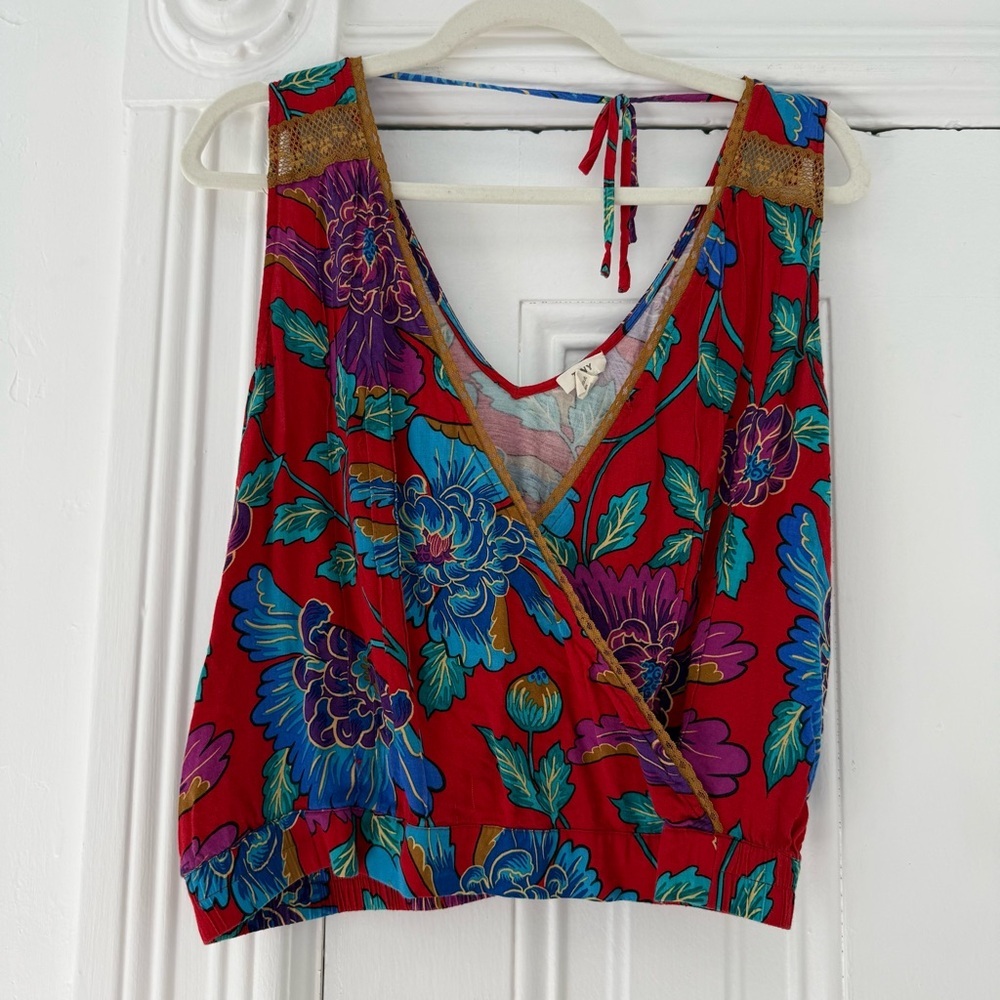 Tiny for Anthropologie Floral V-Neck Sleeveless Top - Picture 5 of 14